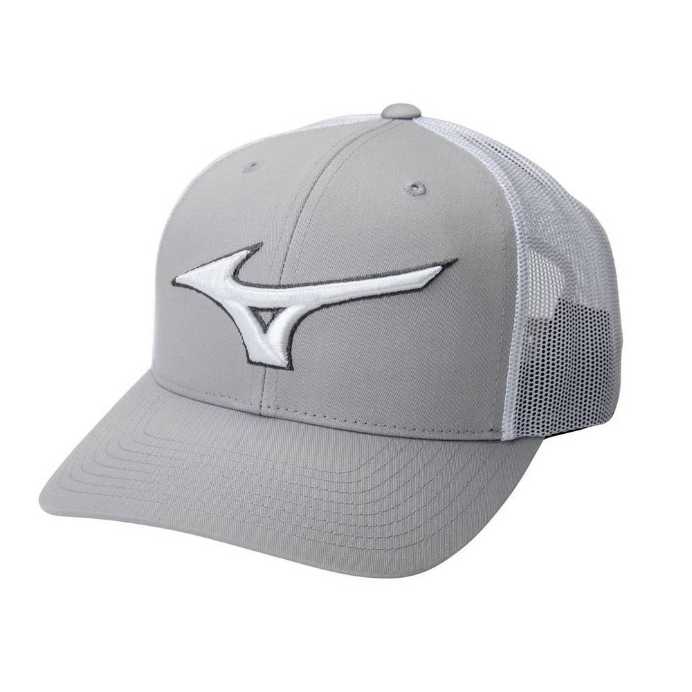 Mizuno Diamond Trucker - Bayan Şapka - Gri/Beyaz Türkiye (WIDVNY-125)